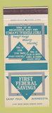 Matchbook Cover - First Federal Savings ST Paul MN 30 Strike