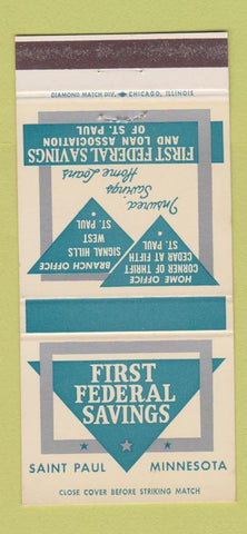 Matchbook Cover - First Federal Savings ST Paul MN 30 Strike