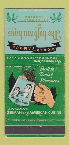 Matchbook Cover - Hofbrau Haus Hallandale FL 30 Strike