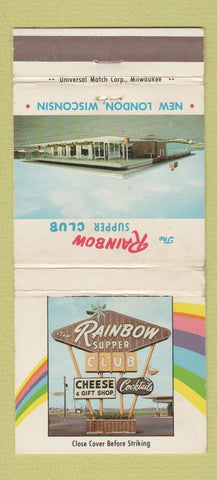 Matchbook Cover - Rainbow Supper Club New London WI 30 Strike