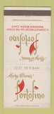 Matchbook Cover - Mary Davis' Portofino Redondo Beach CA 30 Strike