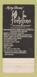 Matchbook Cover - Mary Davis' Portofino Redondo Beach CA 30 Strike