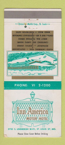 Matchbook Cover - Inn America Motor Hotel St Louis IL 30 Strike