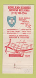 Matchbook Cover - Rowland Heights Medical Buildings CA WEAR 30 Strike