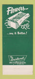Matchbook Cover - Jim Killian Florist Flowers Laramie WY WEAR 30 Strike