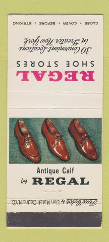 Matchbook Cover - Regal Shoe Stores New York City 30 Strike