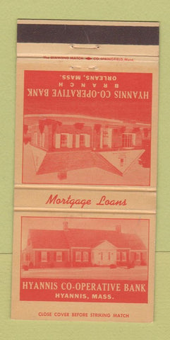 Matchbook Cover - Hyannis COOP Bank Hyannis MA Orleans 30 Strike