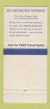 Matchbook Cover - Continental Inn Richardson TX Best Western 30 Strike