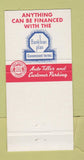 Matchbook Cover - 1st National Bank Moorhead MN 30 Strike