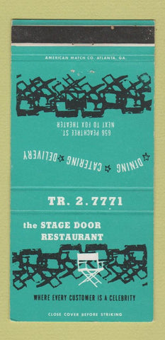 Matchbook Cover - Stage Door Restaurant Atlanta GA WEAR 30 Strike