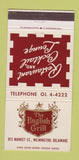 Matchbook Cover - English Grill Restaurant Wilmington DE 30 Strike