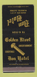 Matchbook Cover - Don Hotel Wilmington CA Golden Rivet  30 Strike
