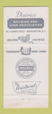 Matchbook Cover - District Building and Loan Washington DC 30 Strike