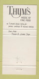 Matchbook Cover - The Thym's Restaurant Dodgeville WI WEAR 30 Strike