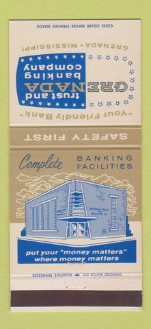 Matchbook Cover - Grenada Banking Company MS 30 Strike