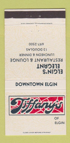 Matchbook Cover - Tiffany's Elgin IL restaurant 30 Strike