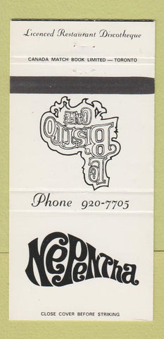 Matchbook Cover - Le Bistro Cafe Nepentha Disco Toronto? 30 Strike