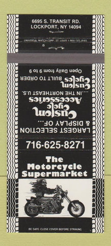 Matchbook Cover - Motorcycle Supermarket Lockport NY 30 Strike