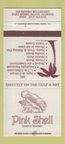 Matchbook Cover - Pink Shell Resort Fort Myers Beach FL WEAR 30 Strike