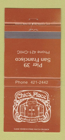 Matchbook Cover - Chic's Place Seafood Grill San Francisco CA 30 Strike