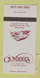 Matchbook Cover - Giovanni's Ristorante Pittsfield MA 30 Strike