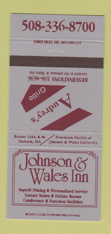Matchbook Cover - Johnson and Whales Inn Seekonk MA 30 Strike