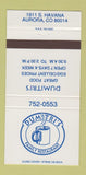 Matchbook Cover - Dumitri's Family Restaurant Aurora Colorado 30 Strike