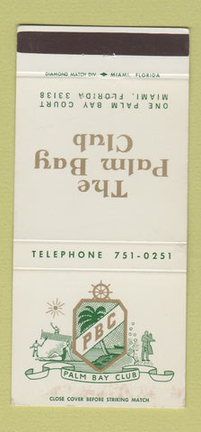 Matchbook Cover - The Palm Club Miami FL 30 Strike