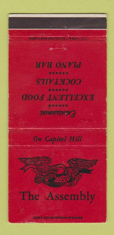 Matchbook Cover - The Assembly Washington DC WEAR 30 Strike