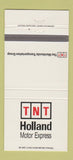 Matchbook Cover - TNT Holland Motor Express Trucking Holland MI 30 Strike