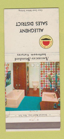 Matchbook Cover - American Standard Bathroom Fixtures Allegheny WEAR 30 Strike
