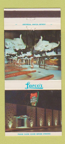 Matchbook Cover - Larco's Restaurant Detroit MI 30 Strike