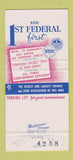 Matchbook Cover - 1st Federal Savings and Loan Sarasota FL 30 Strike