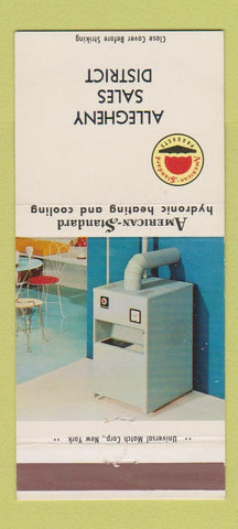 Matchbook Cover - American Standard Heating Cooling Allegheny Sales 30 Strike