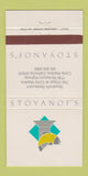 Matchbook Cover - Stoyanof's Restaurant Corte Madera CA 30 Strike