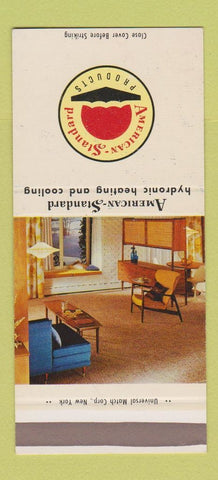 Matchbook Cover - American Standard Heating Cooling SAMPLE 30 Strike