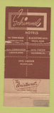Matchbook Cover - Homestead Room Hotel Custer Galesburg IL WEAR 30 Strike