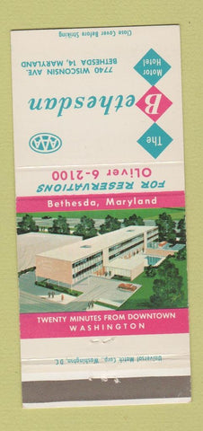 Matchbook Cover - Bethesdan Motor Hotel Bethesda MD 30 Strike