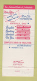 Matchbook Cover - The National Bank of Ashtabula OH 30 Strike