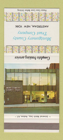 Matchbook Cover - Montgomery County Trust Company Amsterdam NY 30 Strike