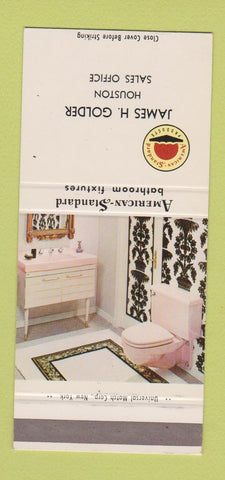 Matchbook Cover American Standard Bathroom Fixtures Houston TX SAMPLE 30 Strike