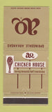 Matchbook Cover - AQ Chicken House Fried Chicken Springdale AR 30 Strike