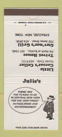 Matchbook Cover - Julie's Restaurants Syracuse NY 30 Strike