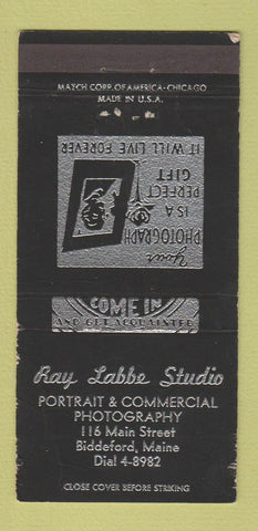 Matchbook Cover - Ray Labbe Studio Photography Biddeford ME WEAR 30 Strike
