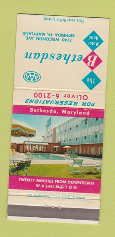 Matchbook Cover - Bethesdan Motor Hotel Bethesda MD 30 Strike