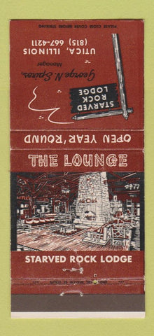 Matchbook Cover - Starved Rock Lodge Utica IL 30 Strike