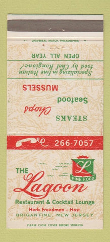 Matchbook Cover - Lagoon Restaurant Brigantine NJ 30 Strike