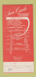 Matchbook Cover - San Carlo Restaurant Lyndhurst NJ 30 Strike