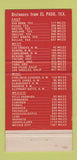 Matchbook Cover - Del Camino Restaurant  hotel El Paso TX 30 Strike