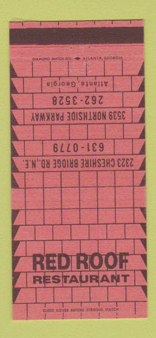 Matchbook Cover - Red Roof Restaurant Atlanta GA 30 Strike
